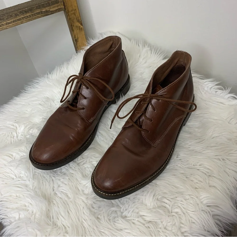Clarks Men's Paulson Mid Brown Leather Casual Boots Size 12